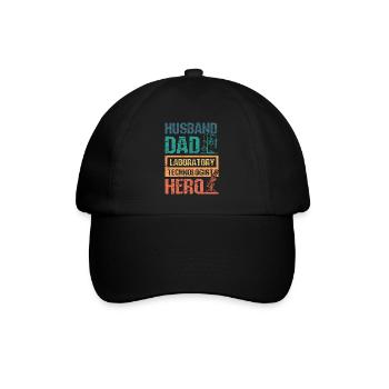Husband dad laboratory technologist hero - Baseballkappe - Schwarz/Schwarz - Vorne