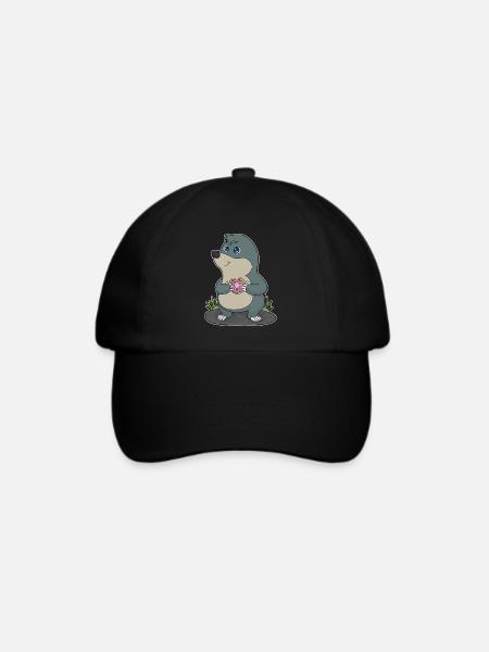 Maulwurf Donut - Baseballkappe - Schwarz/Schwarz