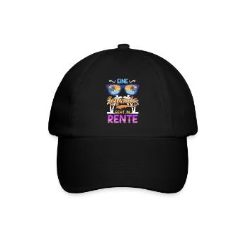 Renteneintritt eine Legende geht in Rente - Baseballkappe - Schwarz/Schwarz - Vorne