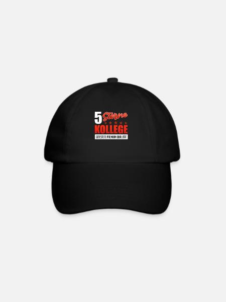 5 Sterne Kollege getestete Premium Qualität - Baseballkappe - Schwarz/Schwarz