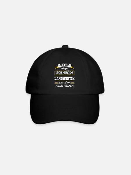 Ich Bin Diese Legendäre Landwirtin Geschenk - Baseballkappe - Schwarz/Schwarz