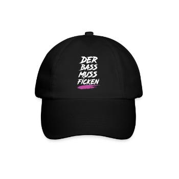 Der Bass Muss F***** Festival - Baseballkappe - Schwarz/Schwarz - Vorne