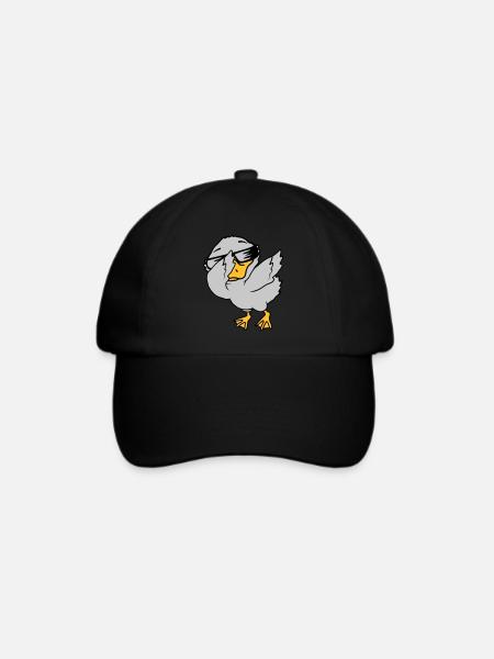 Dabbing Party Entenküken cool - Baseballkappe - Schwarz/Schwarz