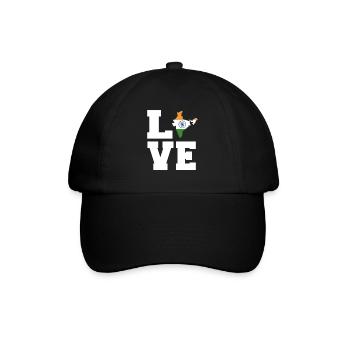 Liebe Indien Geschenk - Baseballkappe - Schwarz/Schwarz - Vorne