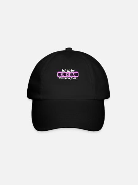 Ich liebe meinen Mann obwohl er furzt - Baseballkappe - Schwarz/Schwarz
