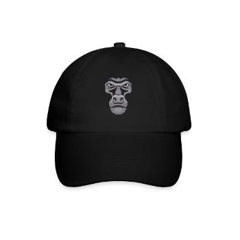 Halloween Gorilla Gesicht Kostüm Niedlich Bigfoot - Baseballkappe - Schwarz/Schwarz - Vorne