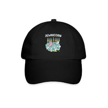Judenbock Einhorn Rosch Haschana Jüdisches Neujahr - Baseballkappe - Schwarz/Schwarz - Vorne