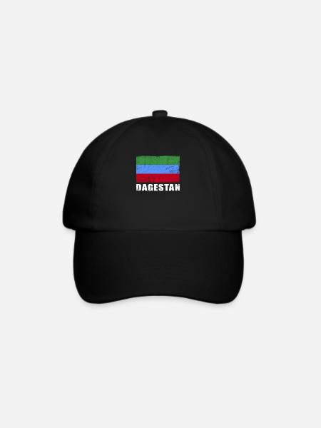 Dagestan Flagge Grunge Dagestan Fahne - Baseballkappe - Schwarz/Schwarz