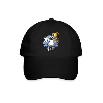 Argentinien Fußball - Baseballkappe - Schwarz/Schwarz - Vorne