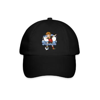 Argentinien Fußball - Baseballkappe - Schwarz/Schwarz - Vorne