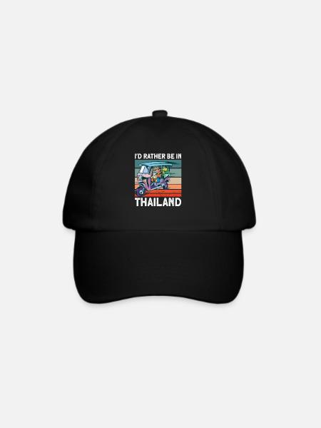 Dreirad Thailand Geschenk - Baseballkappe - Schwarz/Schwarz