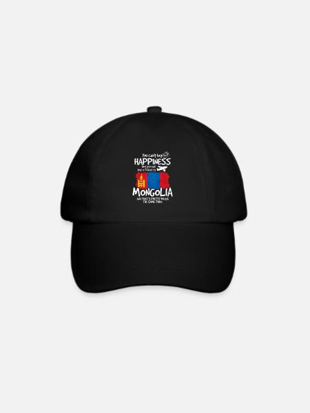 Mongolei - Baseballkappe - Schwarz/Schwarz
