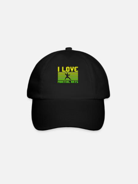 I love martial arts - Baseballkappe - Schwarz/Schwarz