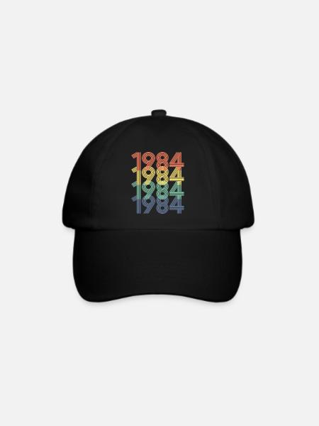 1984, Jahrgang 40. Geburtstag Männer Frauen 40 Jahre alt - Baseballkappe - Schwarz/Schwarz