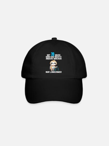 Mit 70 nichts anders nur langsamer 70 Geburtstag - Baseballkappe - Schwarz/Schwarz