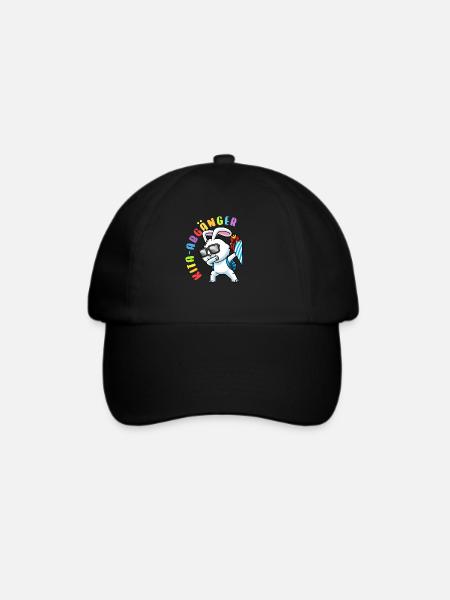 Kita Abgänger Schultüte Hase Kindergarten - Baseballkappe - Schwarz/Schwarz