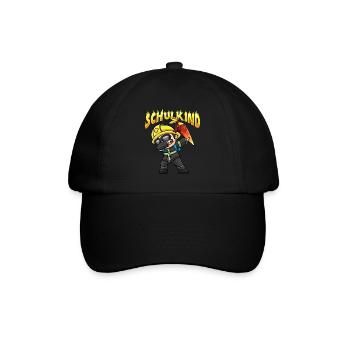 Schulkind Einschulung Feuerwehr - Baseballkappe - Schwarz/Schwarz - Vorne