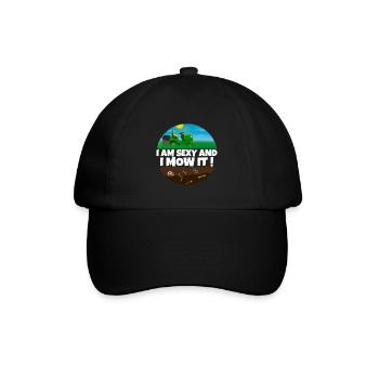 Gärtner Rasenmäher Spruch Männer Garten Geschenk - Baseballkappe - Schwarz/Schwarz - Vorne