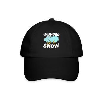Thunder Snow Lover Eiskalte verschneite Wintersaison - Baseballkappe - Schwarz/Schwarz - Vorne