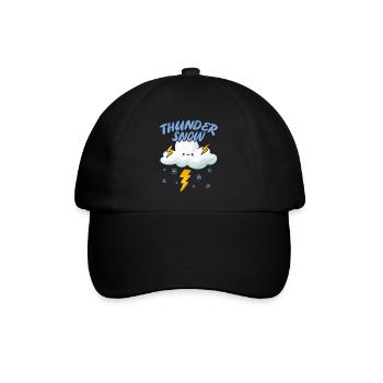 Thunder Snow Lover Eiskalte verschneite Wintersaison - Baseballkappe - Schwarz/Schwarz - Vorne