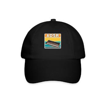 Adsr synthesizer - Baseballkappe - Schwarz/Schwarz - Vorne