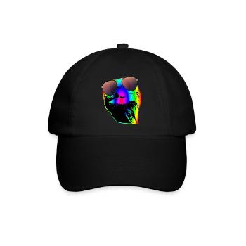 Schildkröte Sonnenbrille Schildkröten Regenbogen - Baseballkappe - Schwarz/Schwarz - Vorne
