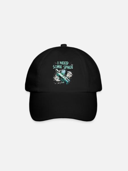 Ich Brauche Etwas Weltraum Universum Teleskop - Baseballkappe - Schwarz/Schwarz