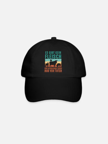 Vegetarier Veganer Tierschutz Tierrecht Veggie - Baseballkappe - Schwarz/Schwarz
