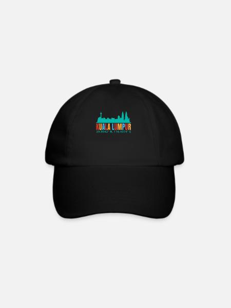 Kuala Lumpur - Baseballkappe - Schwarz/Schwarz