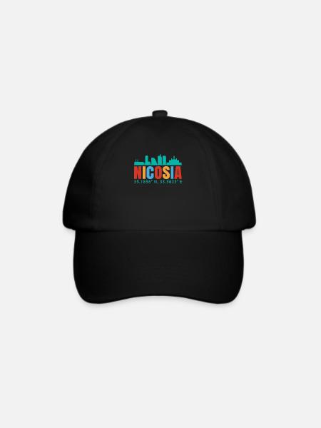 Nikosia - Baseballkappe - Schwarz/Schwarz