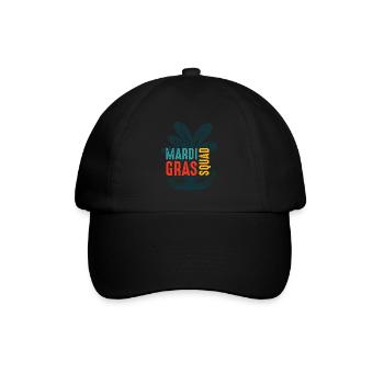 Mardi Gras Squad - Baseballkappe - Schwarz/Schwarz - Vorne