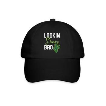Lookin Sharp Bro Kaktus Sukkulente Pflanze Lady - Baseballkappe - Schwarz/Schwarz - Vorne