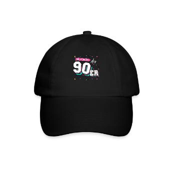 90er Jahre Kinder Der 90er - Baseballkappe - Schwarz/Schwarz - Vorne