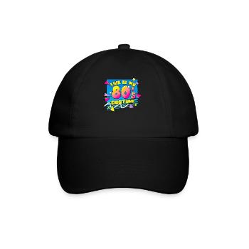80er Jahre Das Ist Mein 80er Kostüm - Baseballkappe - Schwarz/Schwarz - Vorne