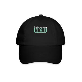 DDR Osten Ossi Letztes sauberes Nicki - Baseballkappe - Schwarz/Schwarz - Vorne