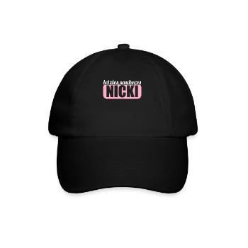 DDR Osten Ossi Letztes sauberes Nicki - Baseballkappe - Schwarz/Schwarz - Vorne