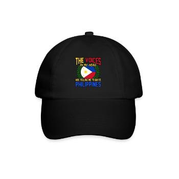 Philippinen - Baseballkappe - Schwarz/Schwarz - Vorne