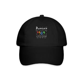 1989 - Jahrgang 1989 - Fantastisch seit 1989 - Baseballkappe - Schwarz/Schwarz - Vorne