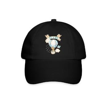 Baby-Boy, Teddybär-Baby, Cute-Design It's-A-Boy - Baseballkappe - Schwarz/Schwarz - Vorne