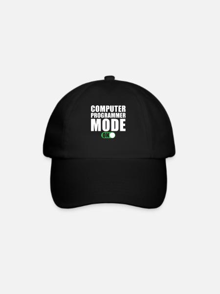 Computer Programmer Mode On - Baseballkappe - Schwarz/Schwarz