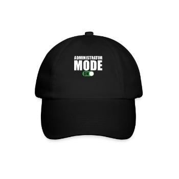 Administrator Modus Ein - Baseballkappe - Schwarz/Schwarz - Vorne