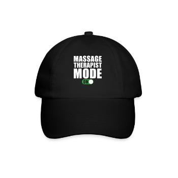 Masseur Modus Ein - Baseballkappe - Schwarz/Schwarz - Vorne