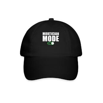 Bestatter Modus Ein - Baseballkappe - Schwarz/Schwarz - Vorne