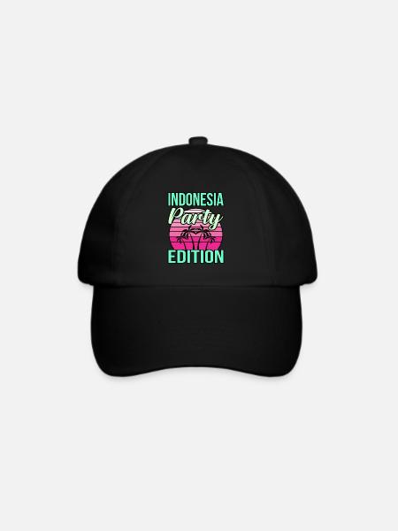 Indonesien - Baseballkappe - Schwarz/Schwarz