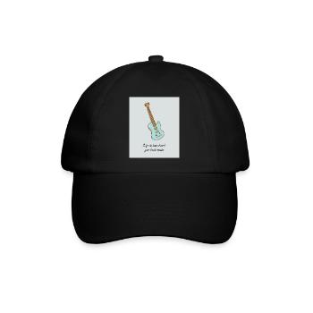 Life is too short for bad music - Gitarre - Baseballkappe - Schwarz/Schwarz - Vorne