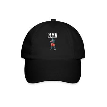 Gorilla MMA Kämpfer - Käfig Kämpfer - Baseballkappe - Schwarz/Schwarz - Vorne