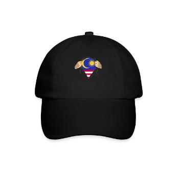 Malaysia - Baseballkappe - Schwarz/Schwarz - Vorne