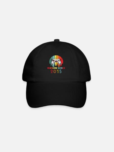 Awesome Since 2015 Geburtstag 2015 Vintage 2015 - Baseballkappe - Schwarz/Schwarz