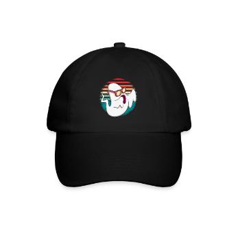 Geisterstunde Halloween Geist - Baseballkappe - Schwarz/Schwarz - Vorne
