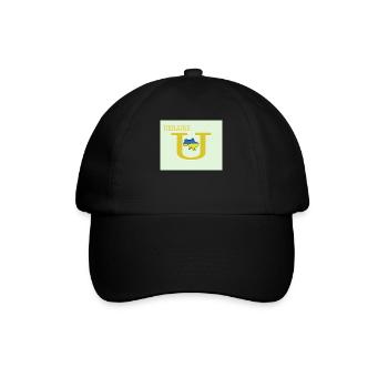 Ukraine U Alphabet Stand mit der Ukraine - Baseballkappe - Schwarz/Schwarz - Vorne